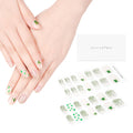 DANNI & TONI Shamrock Chic Semi-Cured Gel Nail Strips – 28 Green Glitter Wraps