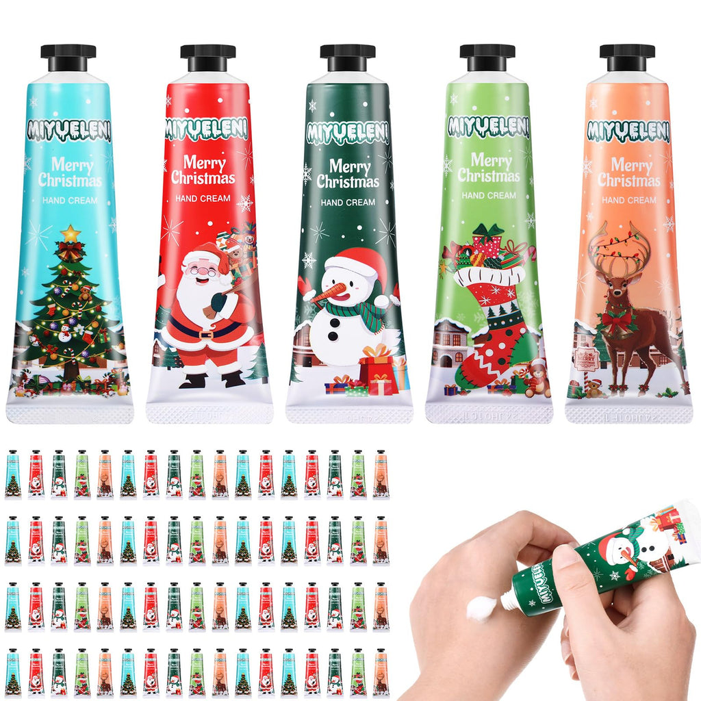 Dansib 100 Pcs Christmas Hand Cream Gift Set – Moisturizing, Travel-Size Lotions in 5 Fragrances