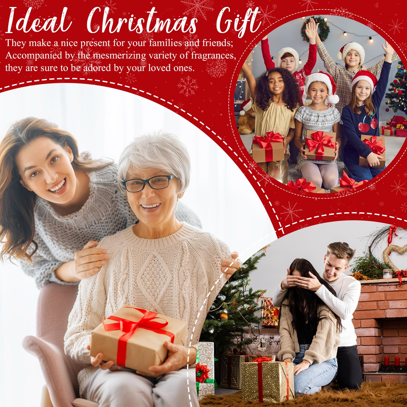 Dansib 100 Pcs Christmas Hand Cream Gift Set – Moisturizing, Travel-Size Lotions in 5 Fragrances