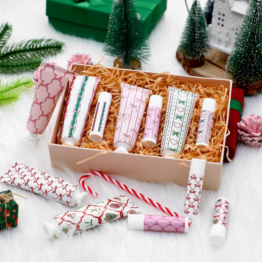 Dansib 72-Piece Valentine’s Day Hand Cream & Lip Balm Gift Set – 36 Sets, Travel Size, 6 Scents