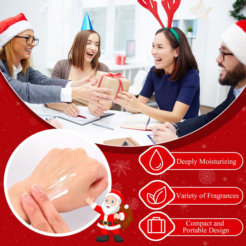 Dansib 100 Pcs Christmas Hand Cream Gift Set – Moisturizing, Travel-Size Lotions in 5 Fragrances