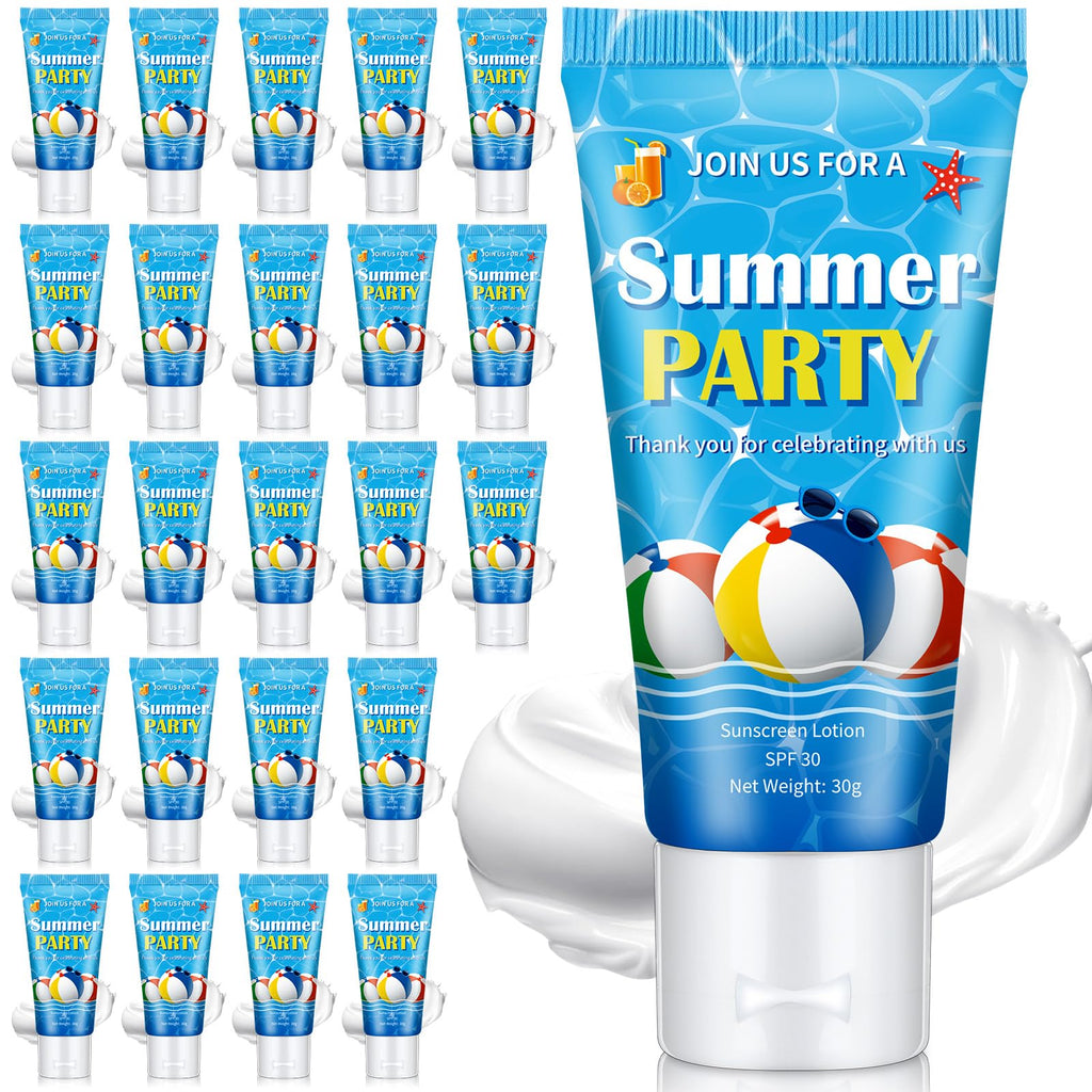 Dansib 24 Pcs Mini Sunscreen Bulk SPF 30 – Travel Size Lotion for Weddings