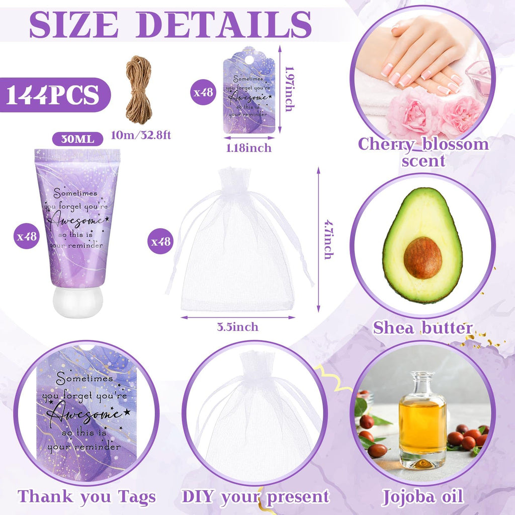 Dansib 48-Piece Hand Cream Gift Set — Marble Design for Employee Appreciation, Travel-Size