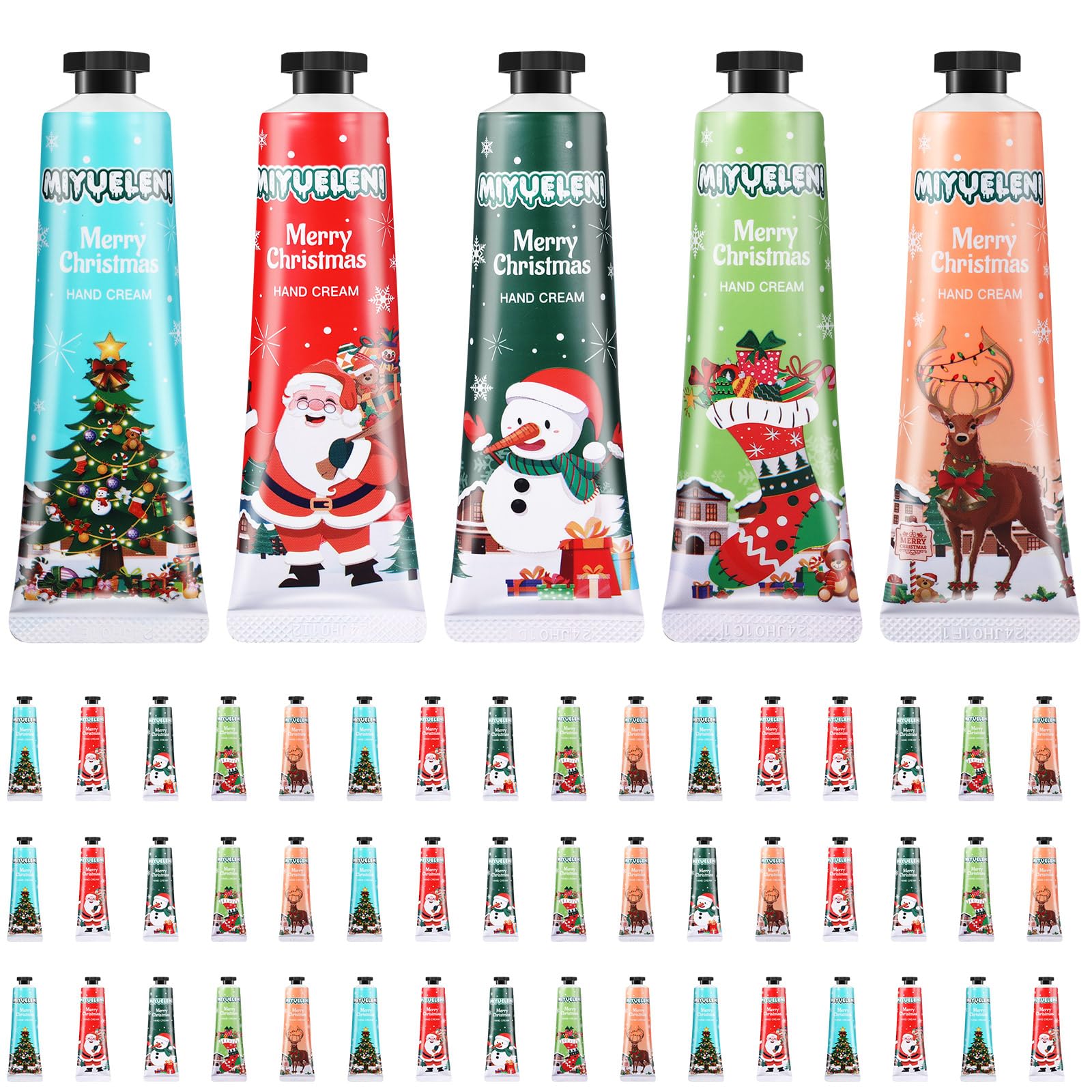 Dansib 48-Pcs Christmas Hand Cream Gift Set – Moisturizing, Non-Greasy Hand Lotions for Dry Hands | Stocking Stuffers