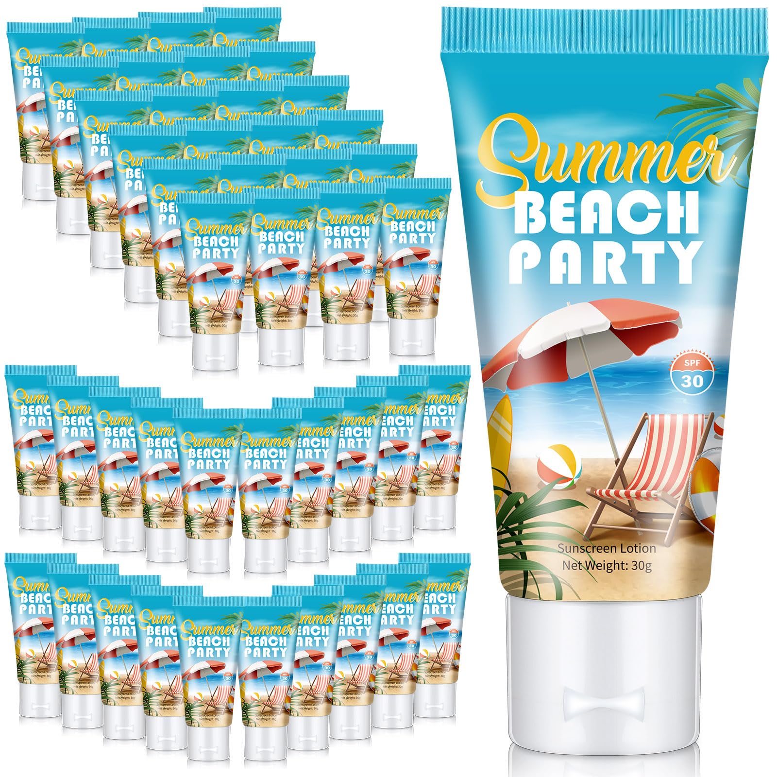 Dansib 72-Piece Mini Sunscreen Bulk – SPF 30 Travel 1oz for Weddings & Beach Parties