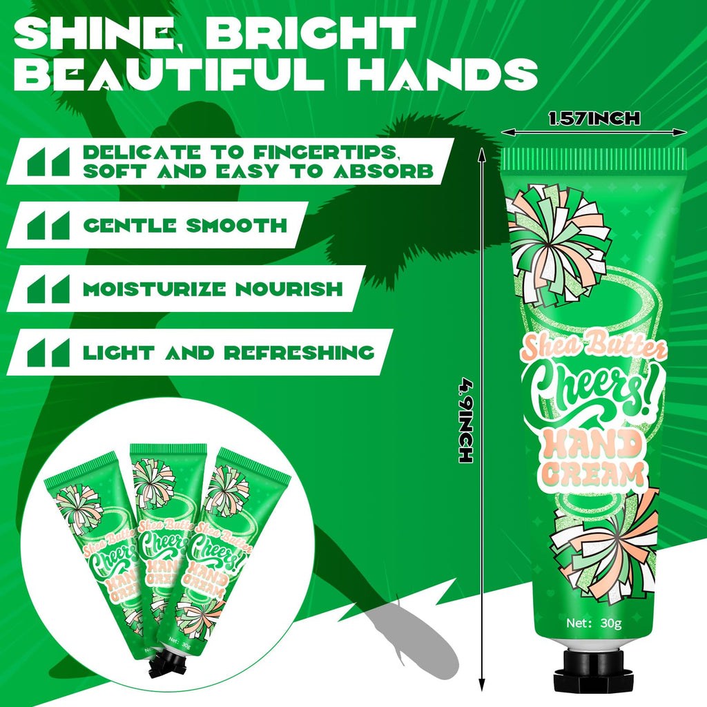 Dansib 24-Piece Cheer Team Hand Cream Bulk — Green Gift Set for Cheerleaders