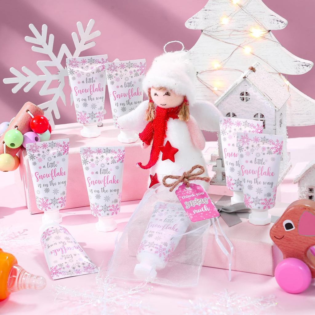 Dansib 48-Set Baby Shower Hand Cream Gift Favors – Snowflake Design, Mini Travel Size