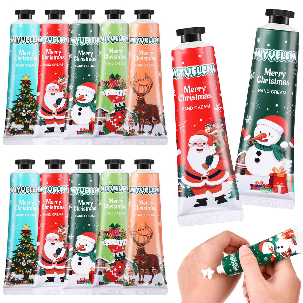 Dansib 12-Pcs Christmas Hand Cream Gift Set | Moisturizing Hand Lotions | Travel Size Holiday Gift