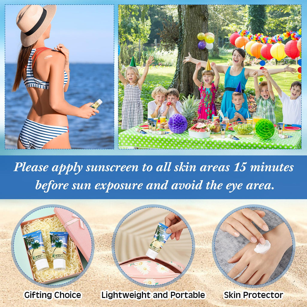 Dansib 24 Pcs Mini Sunscreen Bulk – SPF 30 Travel-Size 1oz Sunscreen Lotion for Wedding Favors
