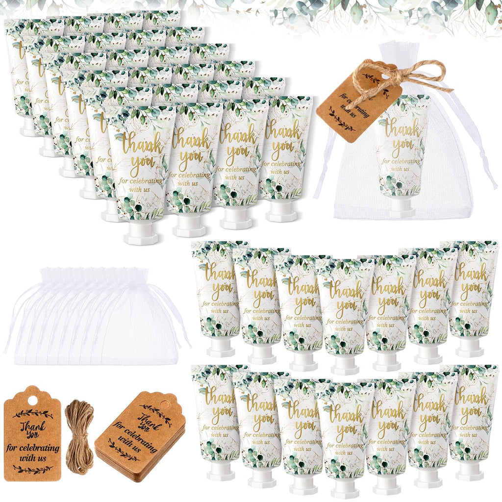 Dansib 48-Set Baby Shower Hand Cream Gift – Eucalyptus Leaves Design