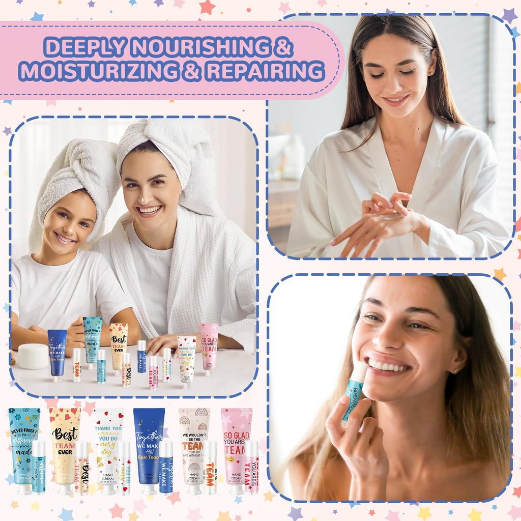 Dansib 72‑Set Team Appreciation Gift Set – Hand Cream & Lip Balm for Coworkers