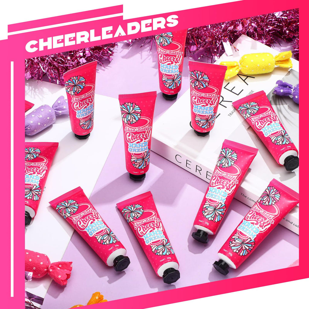 Dansib 24-Pcs Cheer Team Hand Cream Gift Set | Pink, Travel-Size Lotion for Gym Bags