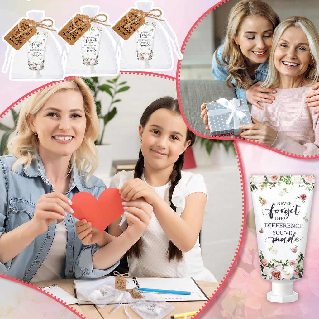 Dansib 48-Count Hand Cream Gift Set – Employee Appreciation Gifts, Elegant Pink Rose Design