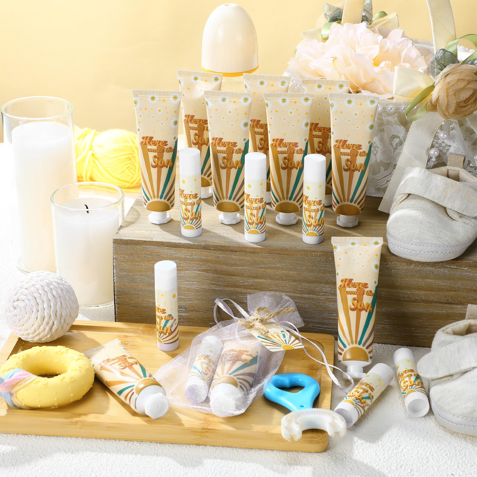 Dansib Here Comes The Sun Hand Cream & Lip Balm Gift Set – 24 Party Favors