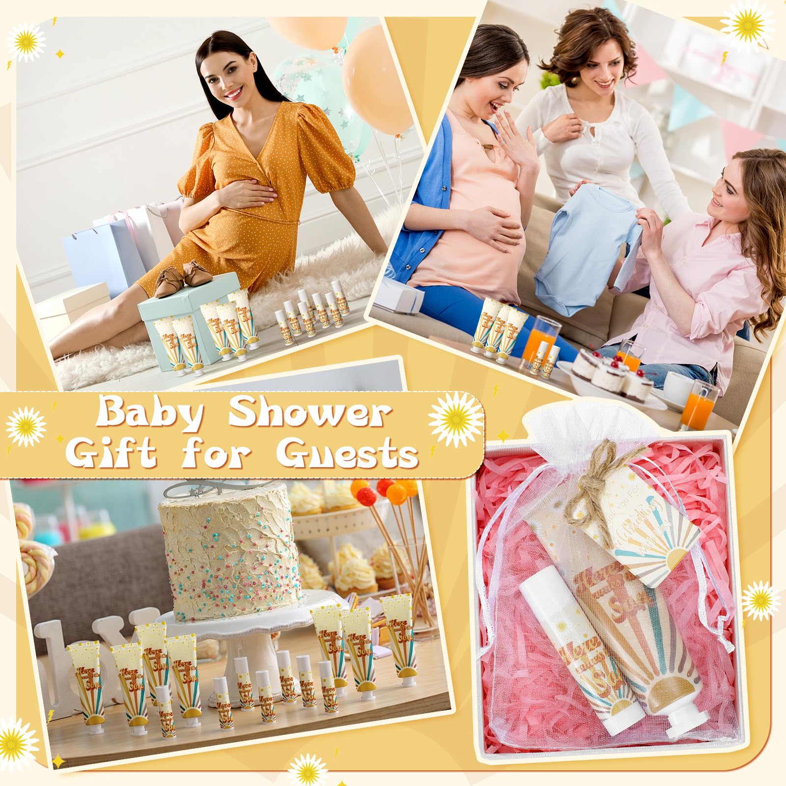 Dansib Here Comes The Sun Hand Cream & Lip Balm Gift Set – 24 Party Favors
