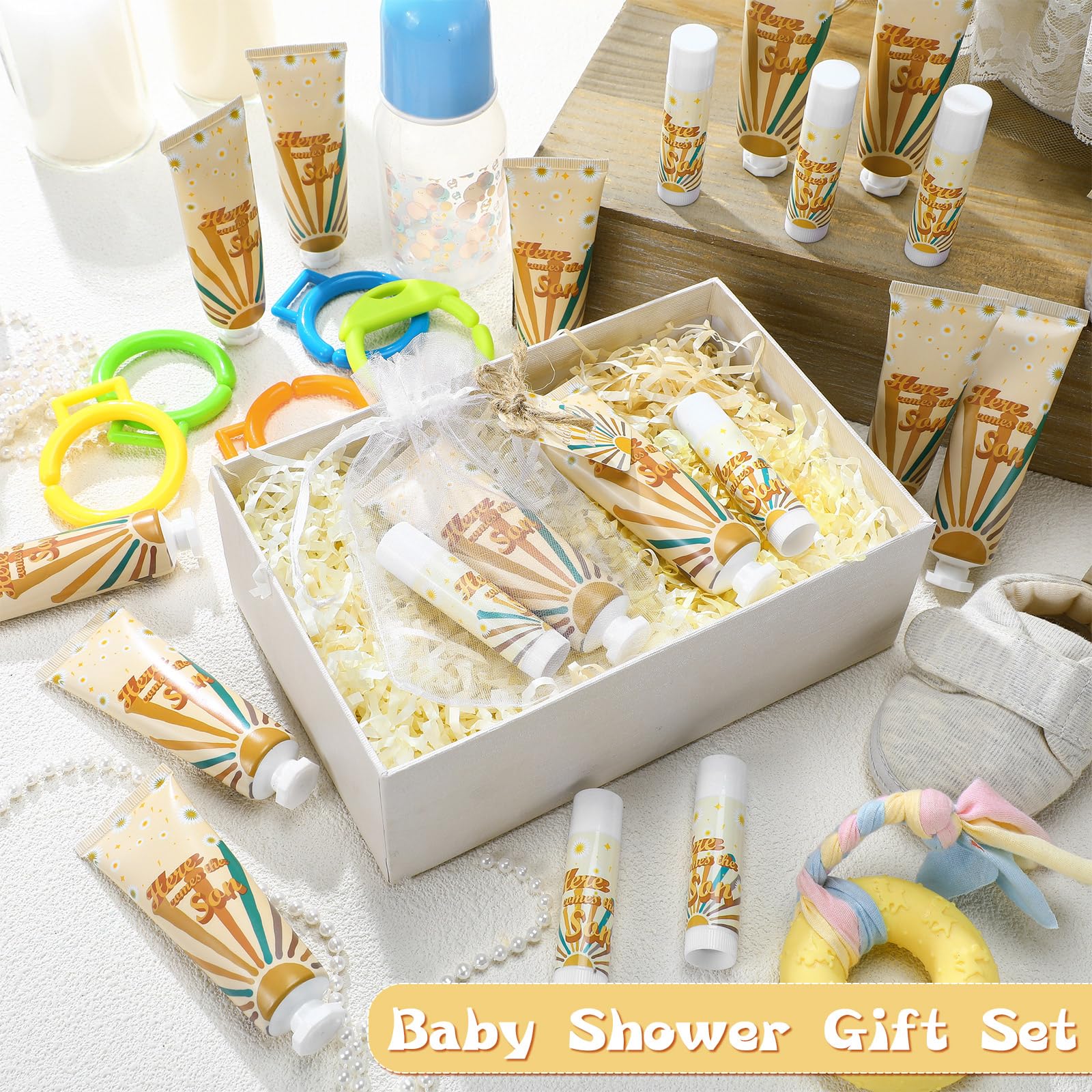 Dansib Here Comes The Sun Hand Cream & Lip Balm Gift Set – 24 Party Favors