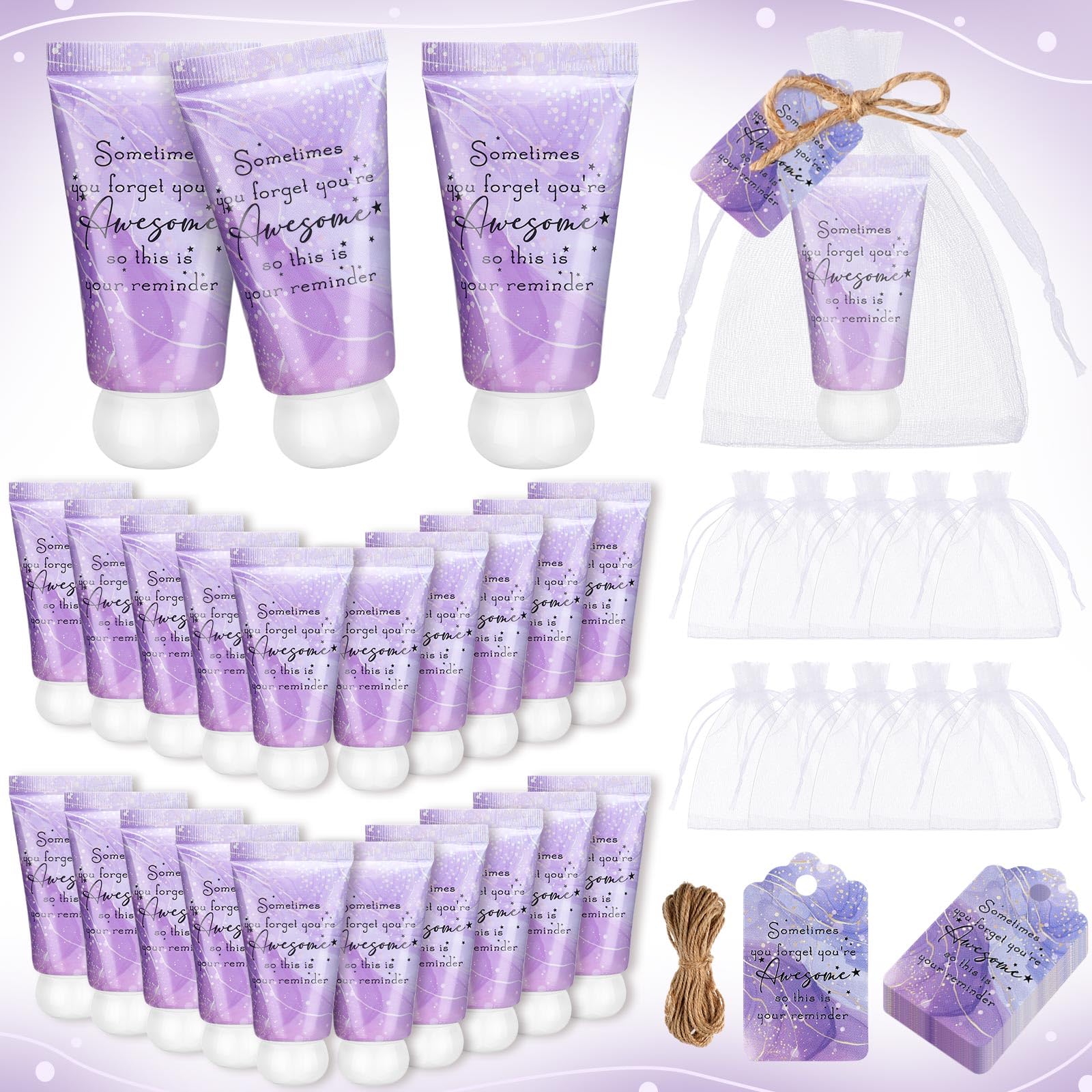 Dansib 48-Piece Hand Cream Gift Set — Marble Design for Employee Appreciation, Travel-Size