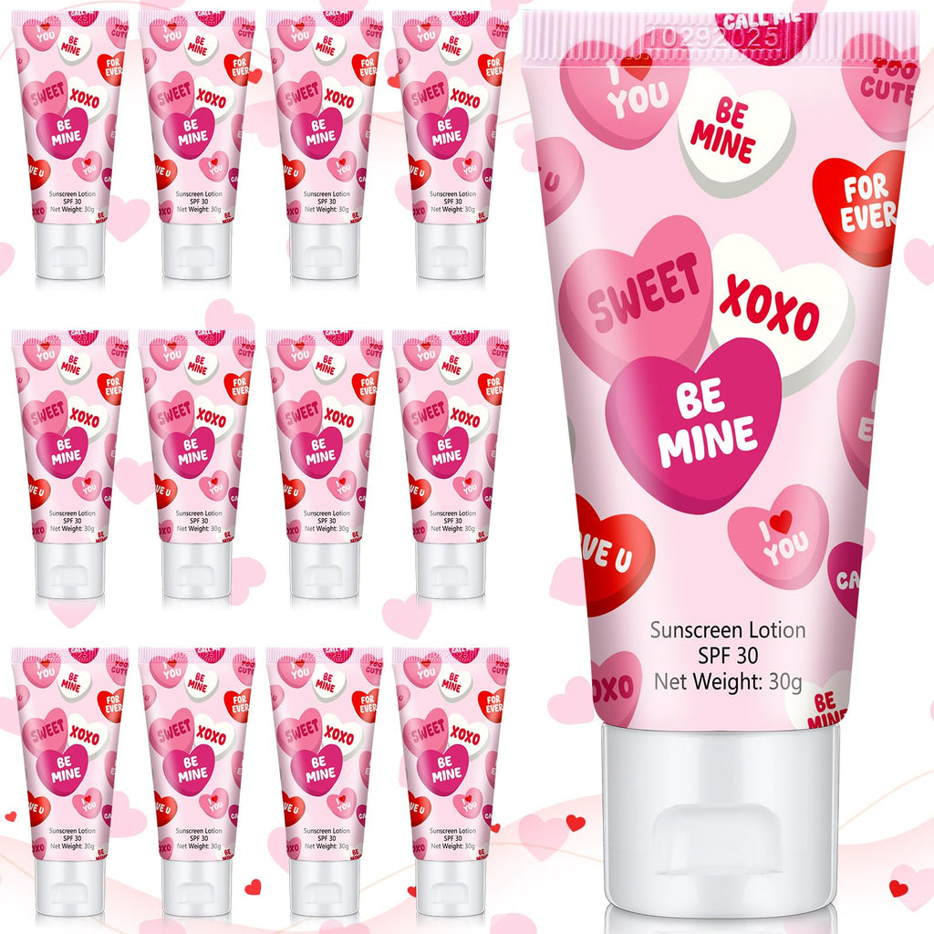 Dansib 12 Pcs Mini Sunscreen Bulk – SPF 30 Travel Size Sunscreen for Valentines Gifts