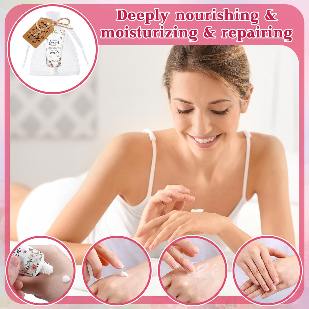 Dansib 48-Count Hand Cream Gift Set – Employee Appreciation Gifts, Elegant Pink Rose Design