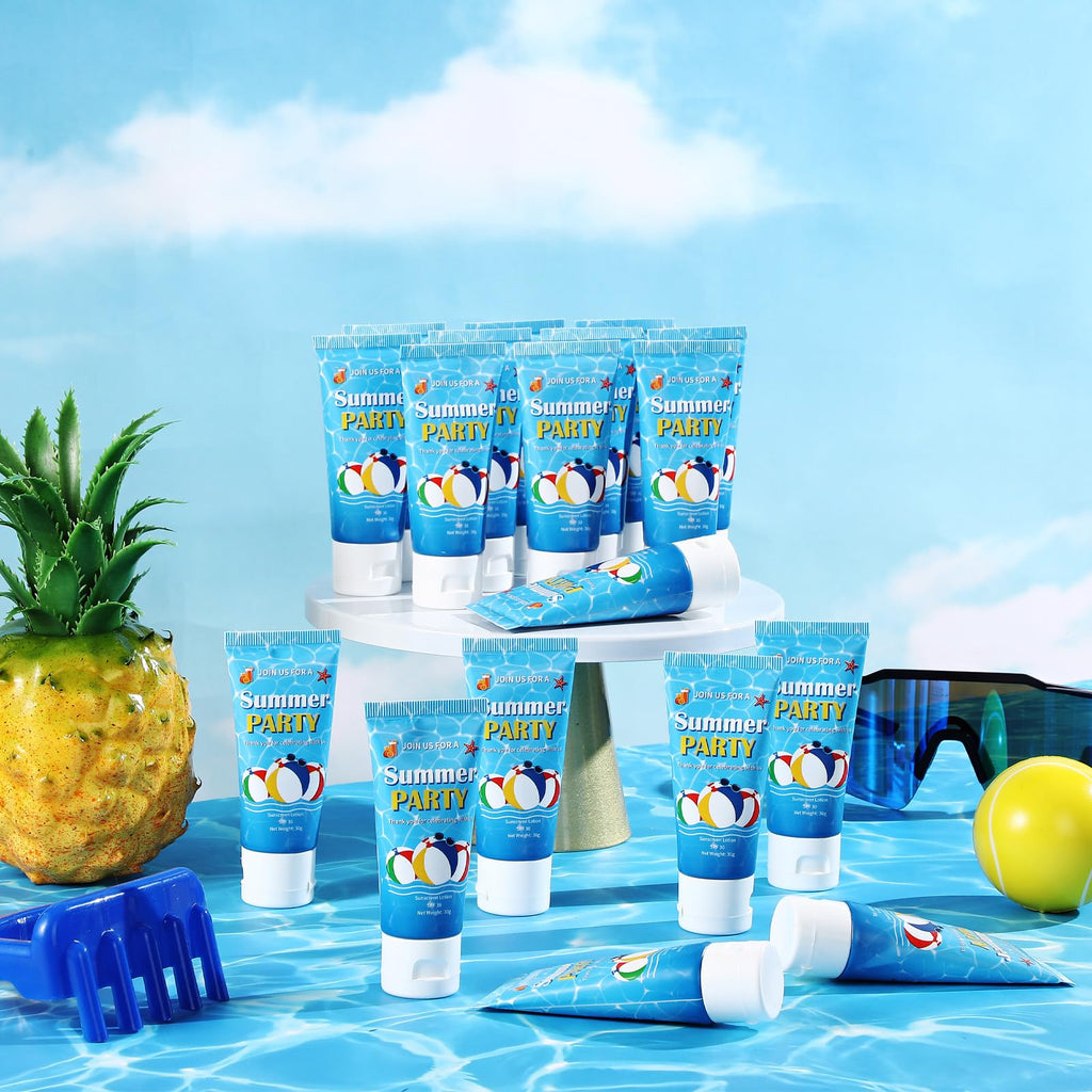 Dansib 24 Pcs Mini Sunscreen Bulk SPF 30 – Travel Size Lotion for Weddings