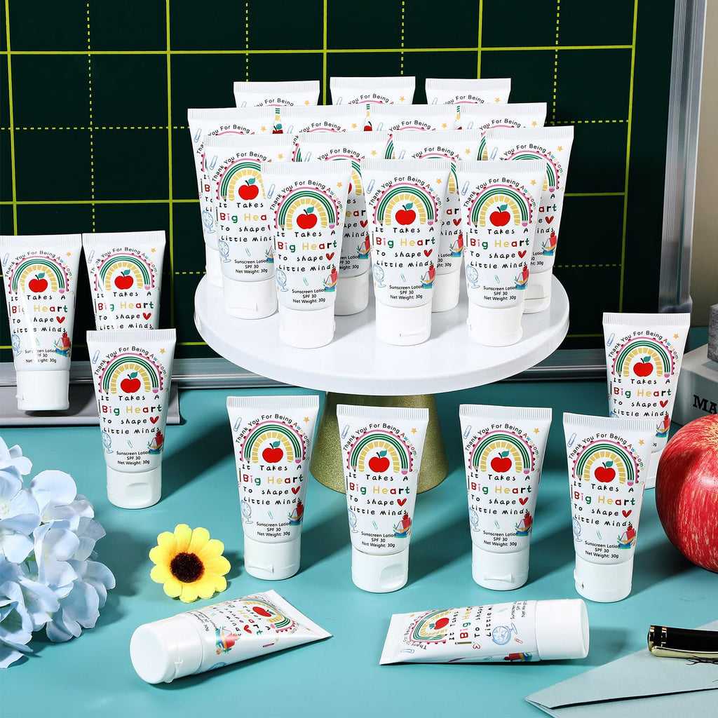 Dansib 24 Pcs Mini Sunscreen Bulk – 1 oz Travel Size SPF 30, Water Resistant, Ideal Teacher Gifts