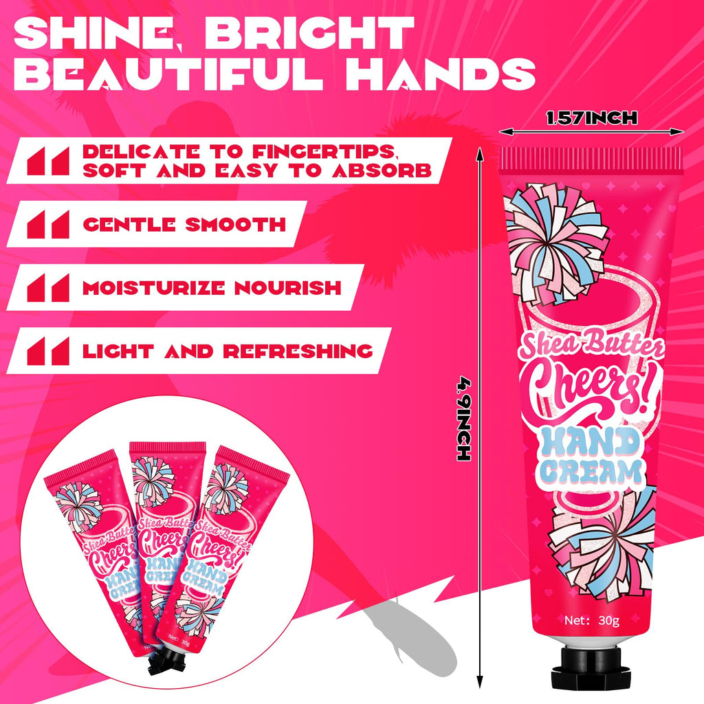 Dansib 24-Pcs Cheer Team Hand Cream Gift Set | Pink, Travel-Size Lotion for Gym Bags