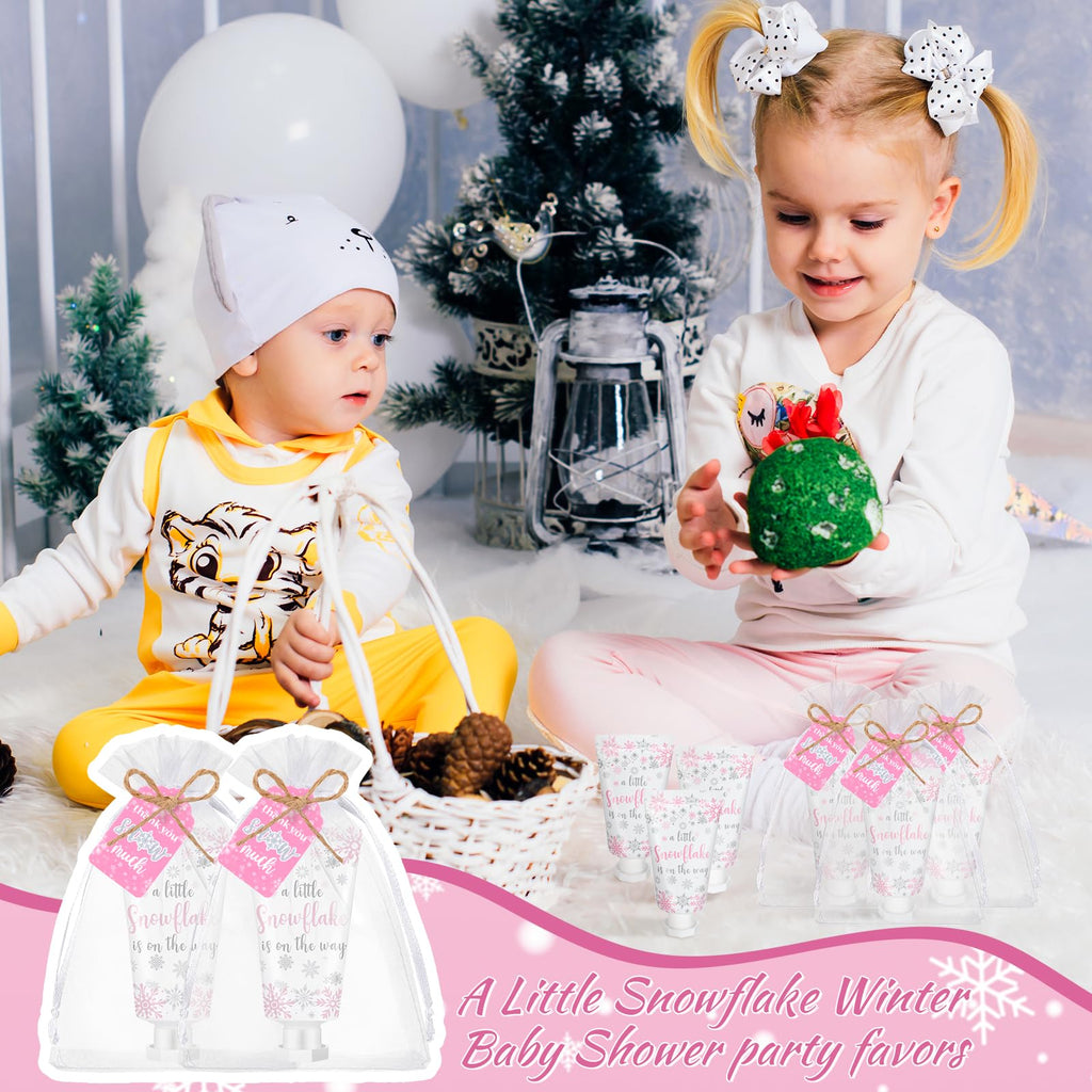 Dansib 48-Set Baby Shower Hand Cream Gift Favors – Snowflake Design, Mini Travel Size