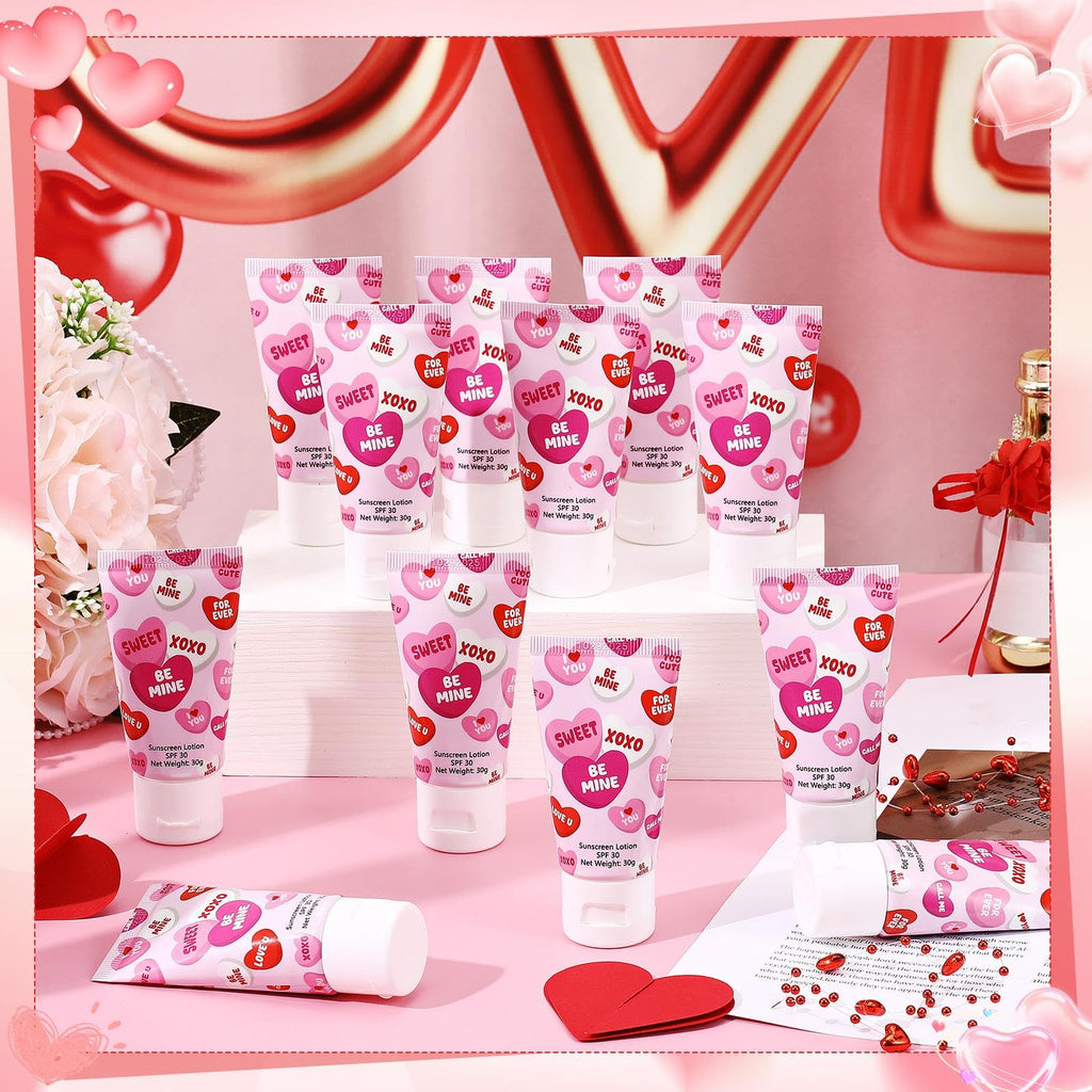 Dansib 12 Pcs Mini Sunscreen Bulk – SPF 30 Travel Size Sunscreen for Valentines Gifts