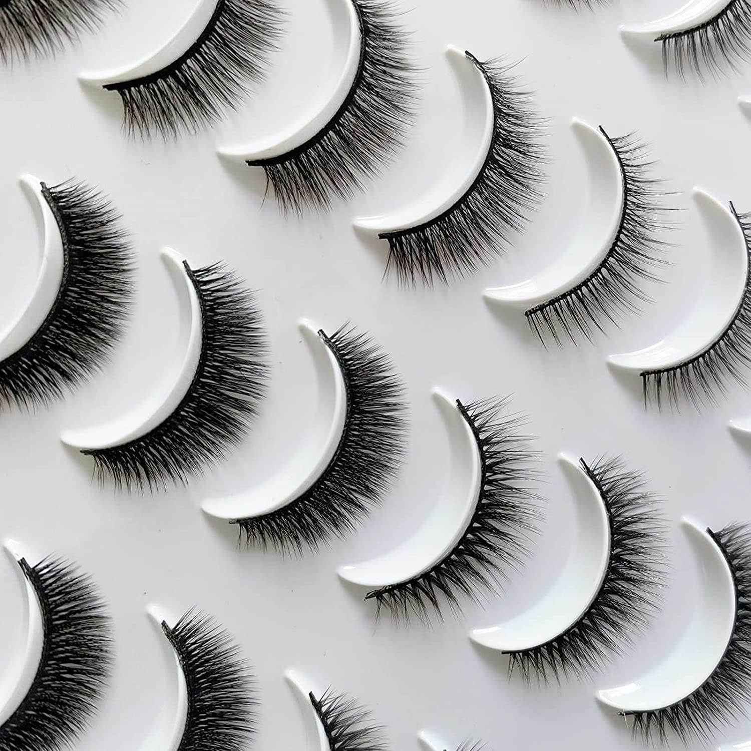 DAODER Lashes Short Eyelashes – Natural Look, 9-11mm Wispy Faux Mink, 20 Pairs