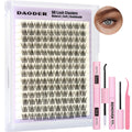 DAODER Wispy Lash Clusters Kit 5D 13mm — Short C Curl Lashes with Bond & Remover
