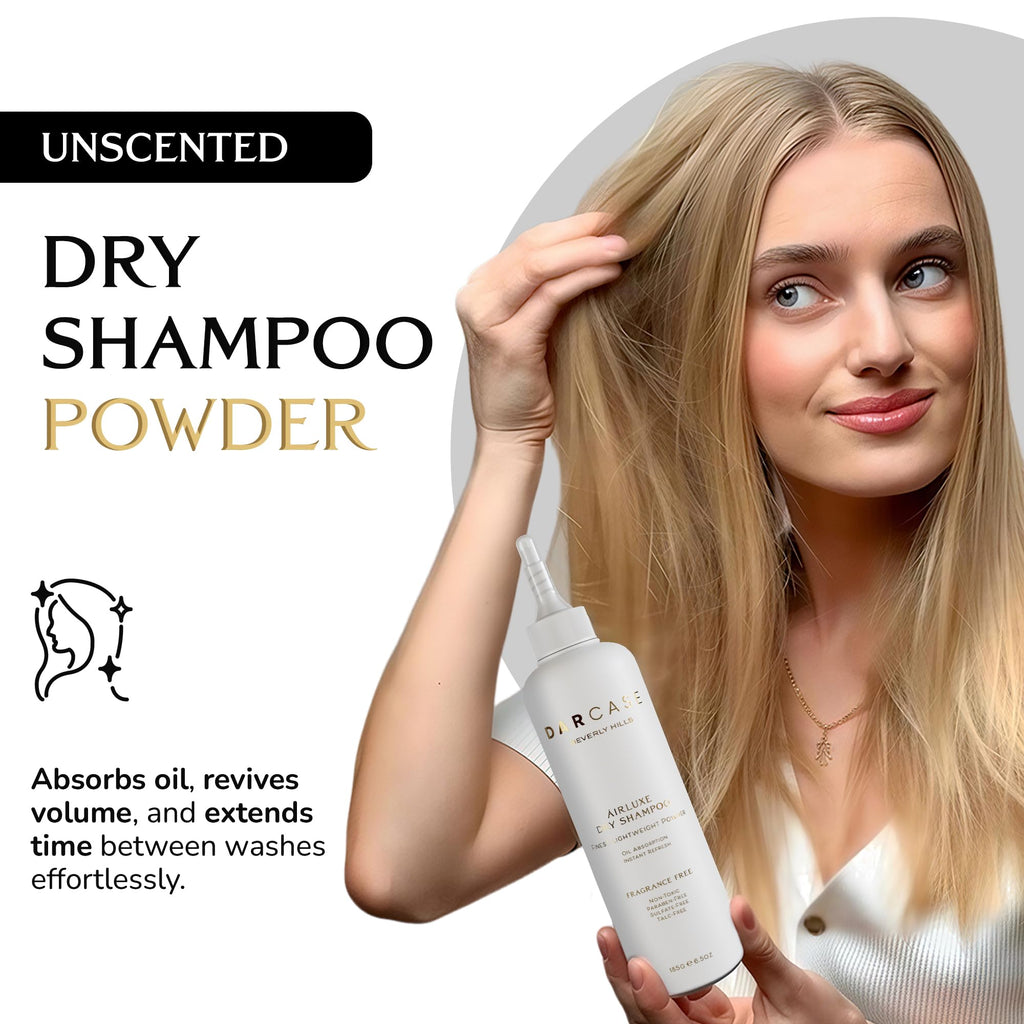 DARCASE Premium Powder Dry Shampoo – Talc-Free, Non-Aerosol, 6.5oz, Unscented | All Hair Types