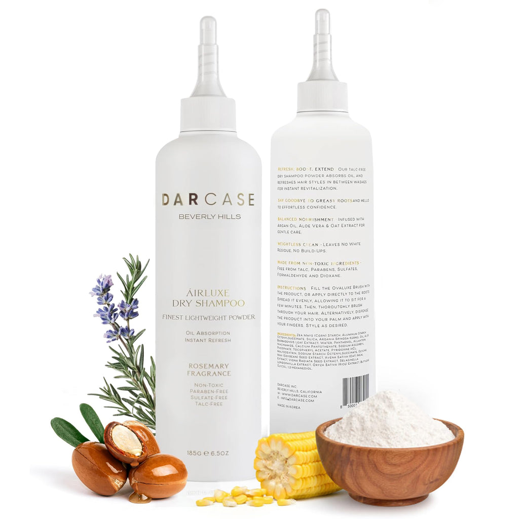 DARCASE Premium Powder Dry Shampoo Rosemary – Talc-Free, Non-Aerosol, 6.5oz for All Hair Types