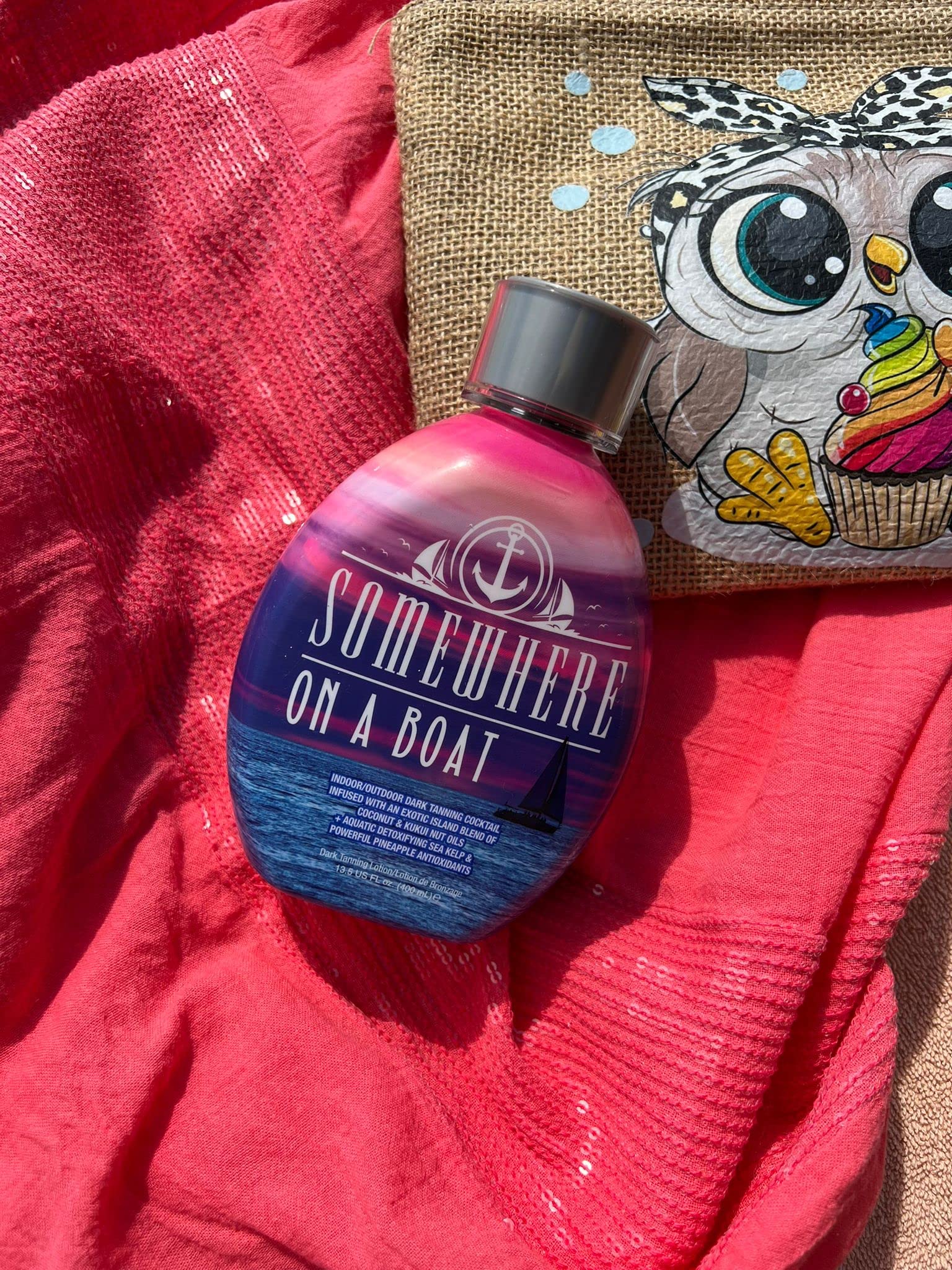 DARK TANS EXCLUSIVE Somewhere On A Boat Tanning Lotion – No Bronzer, Coconut Oil, Pineapple, 13.5oz