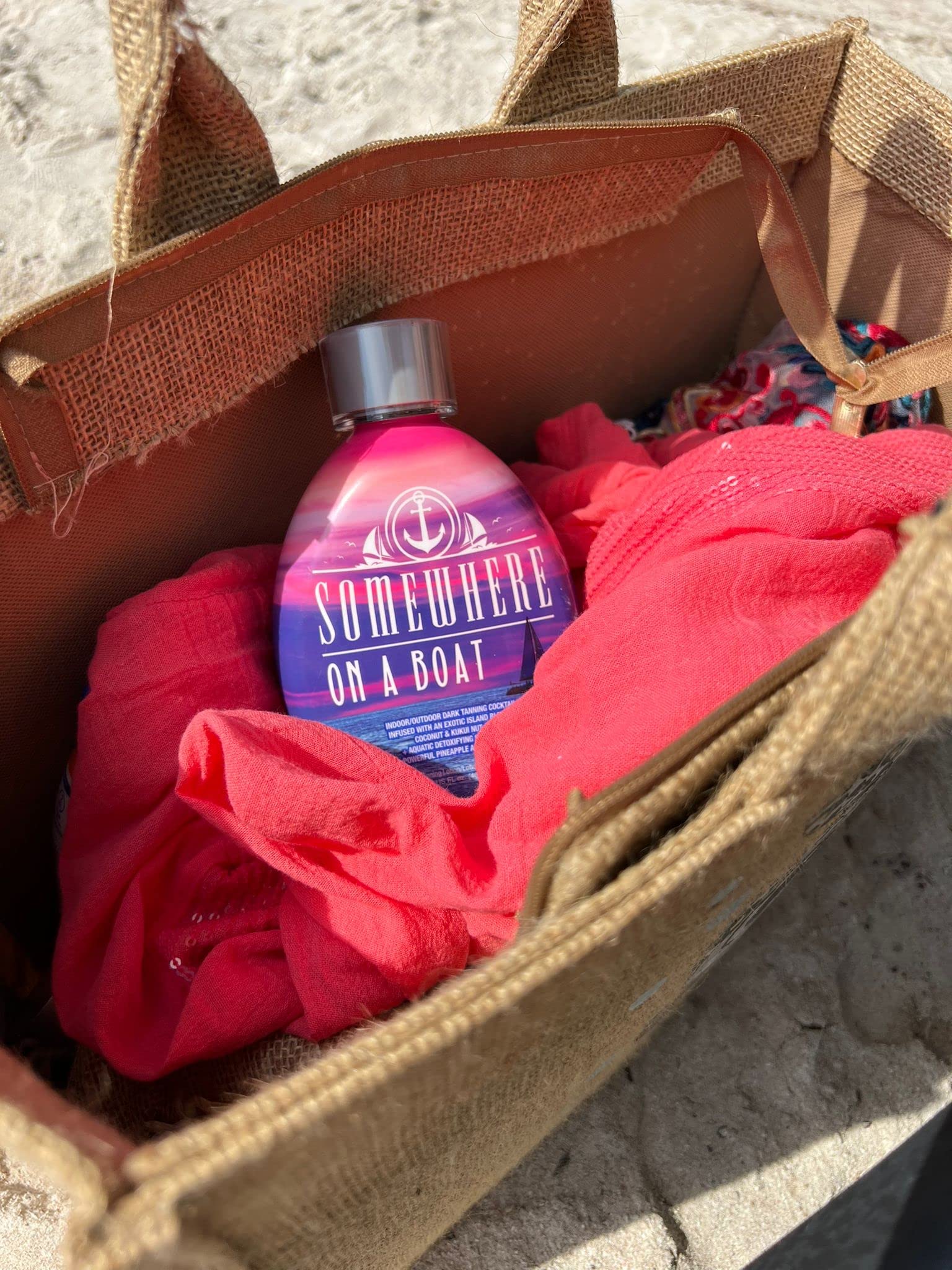 DARK TANS EXCLUSIVE Somewhere On A Boat Tanning Lotion – No Bronzer, Coconut Oil, Pineapple, 13.5oz