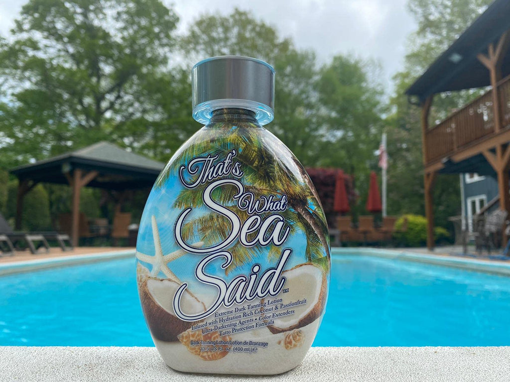 Thats What Sea Said Tanning Bed Lotion Accelerator by DARK TANS EXCLUSIVE | Indoor & Outdoor Tan Enhancer