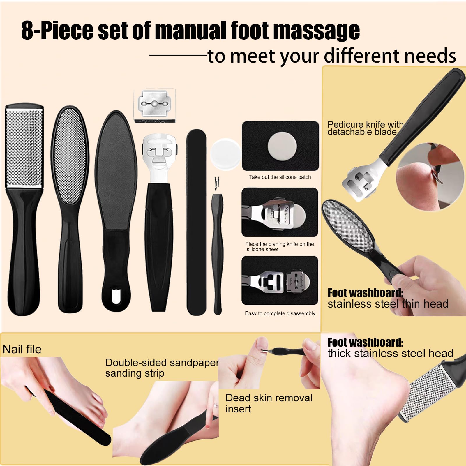 Darmave™ Electric Foot Callus Remover – Smooth Pedicure Wand with 60 Sanding Pads