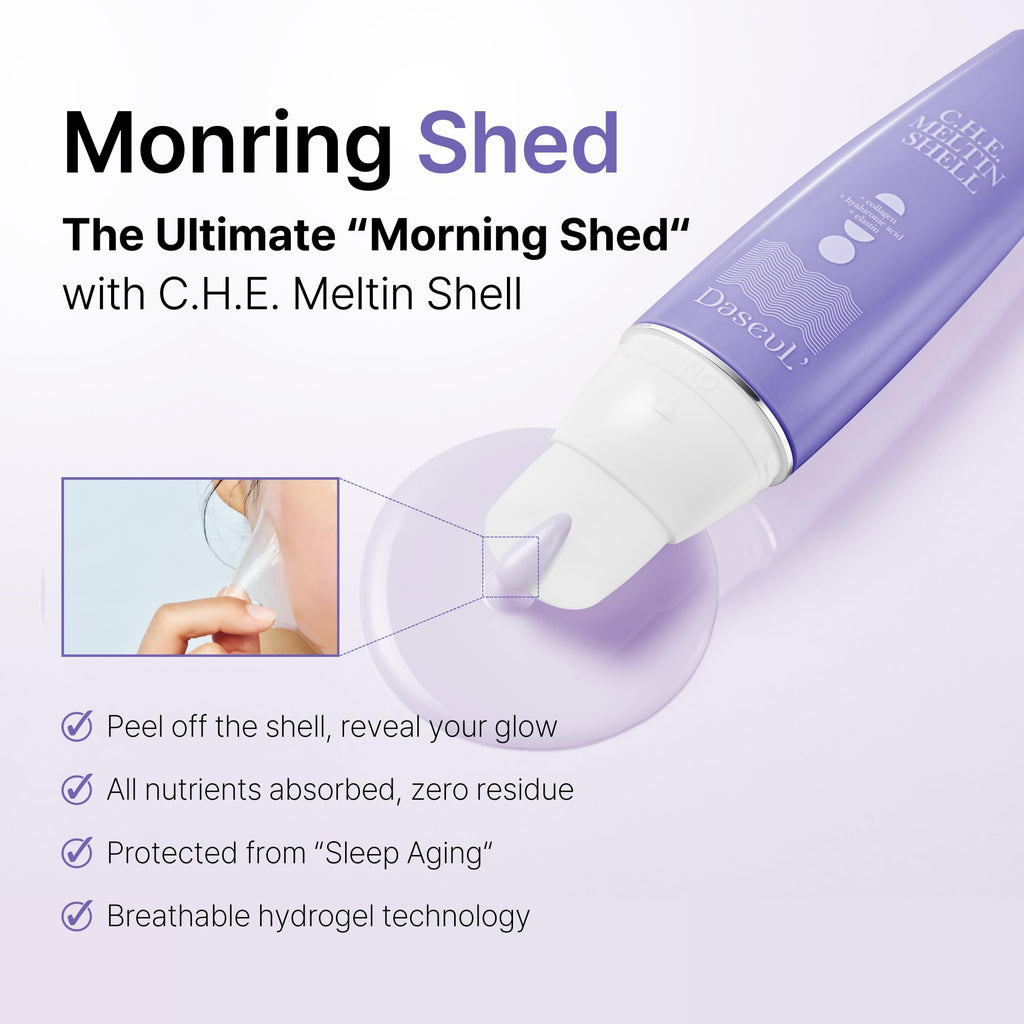 DaseuL’ C.H.E. Meltin Shell Overnight Mask – Built-In Brush, Ultra-Low Molecular Collagen & Hyaluronic Acid