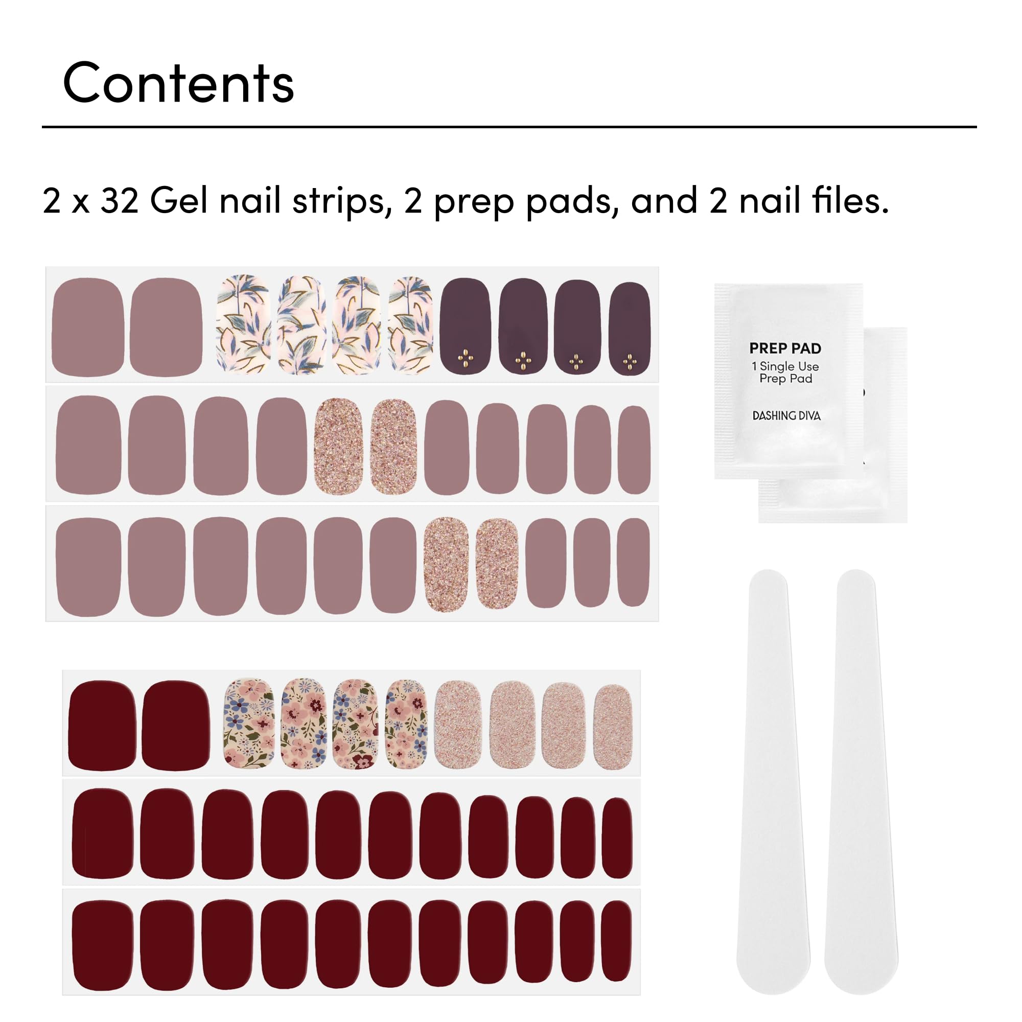 Dashing Diva Gloss Nail Strips Bundle – Fall Florals Collection: Alpine Retreat & Wildflower