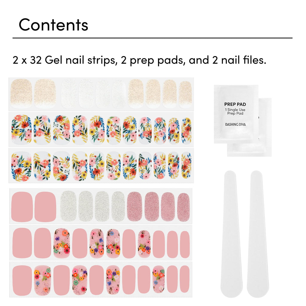 Dashing Diva Gloss Nail Strips Bundle – Spring Florals (Wallflower Frenzy & Bug Off)