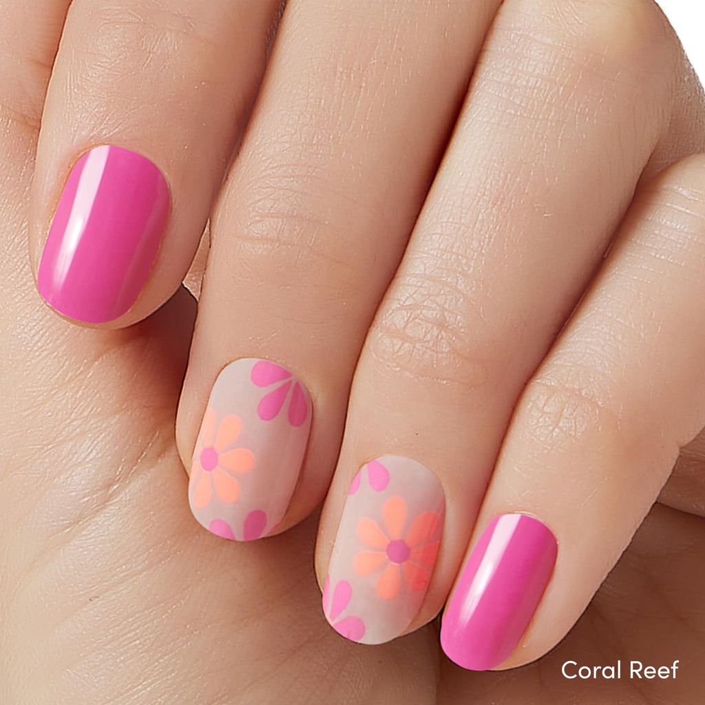 Dashing Diva Gloss Nail Strips Bundle - The Bright Pinks Collection - Coral Reef & Palm Beach