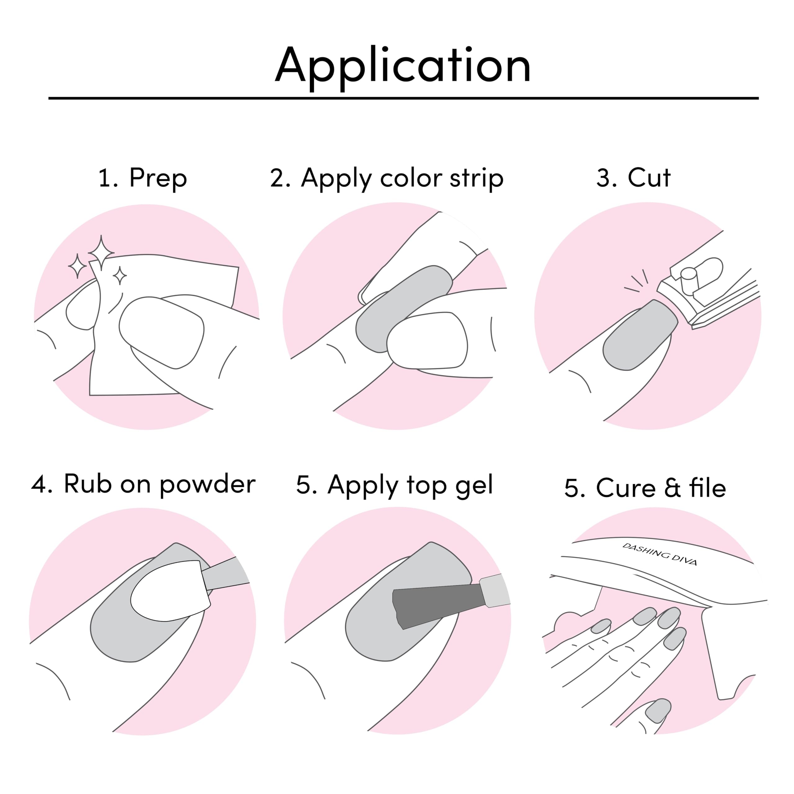 Dashing Diva Chromagic Gel Nail Strips - Pink Orbit | Easy UV-Free, Chip-Resistant, Long-Lasting Chrome Mani