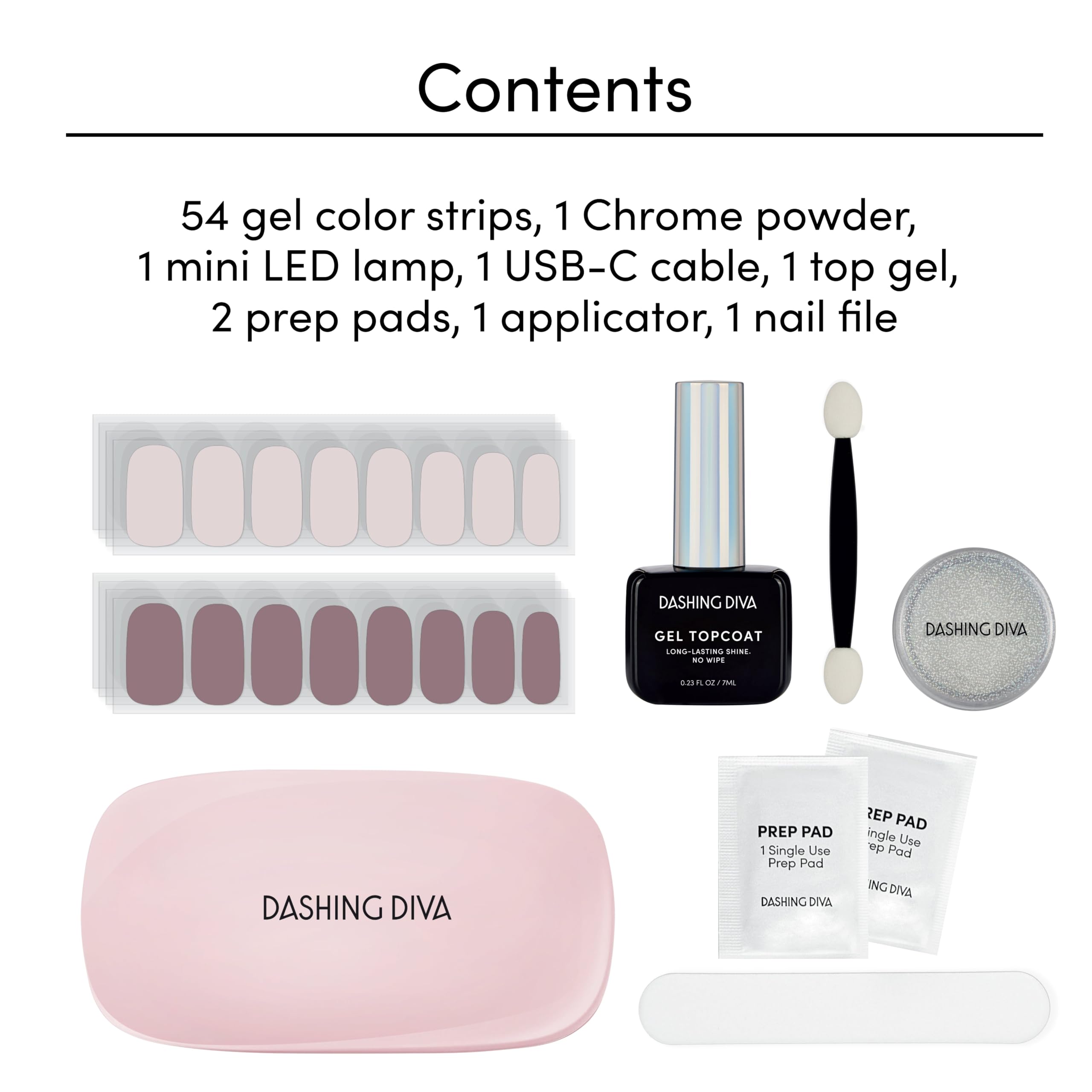 Dashing Diva Chromagic Gel Nail Strips – Bare to Beam | UV Free, Chip Resistant Chrome Nails