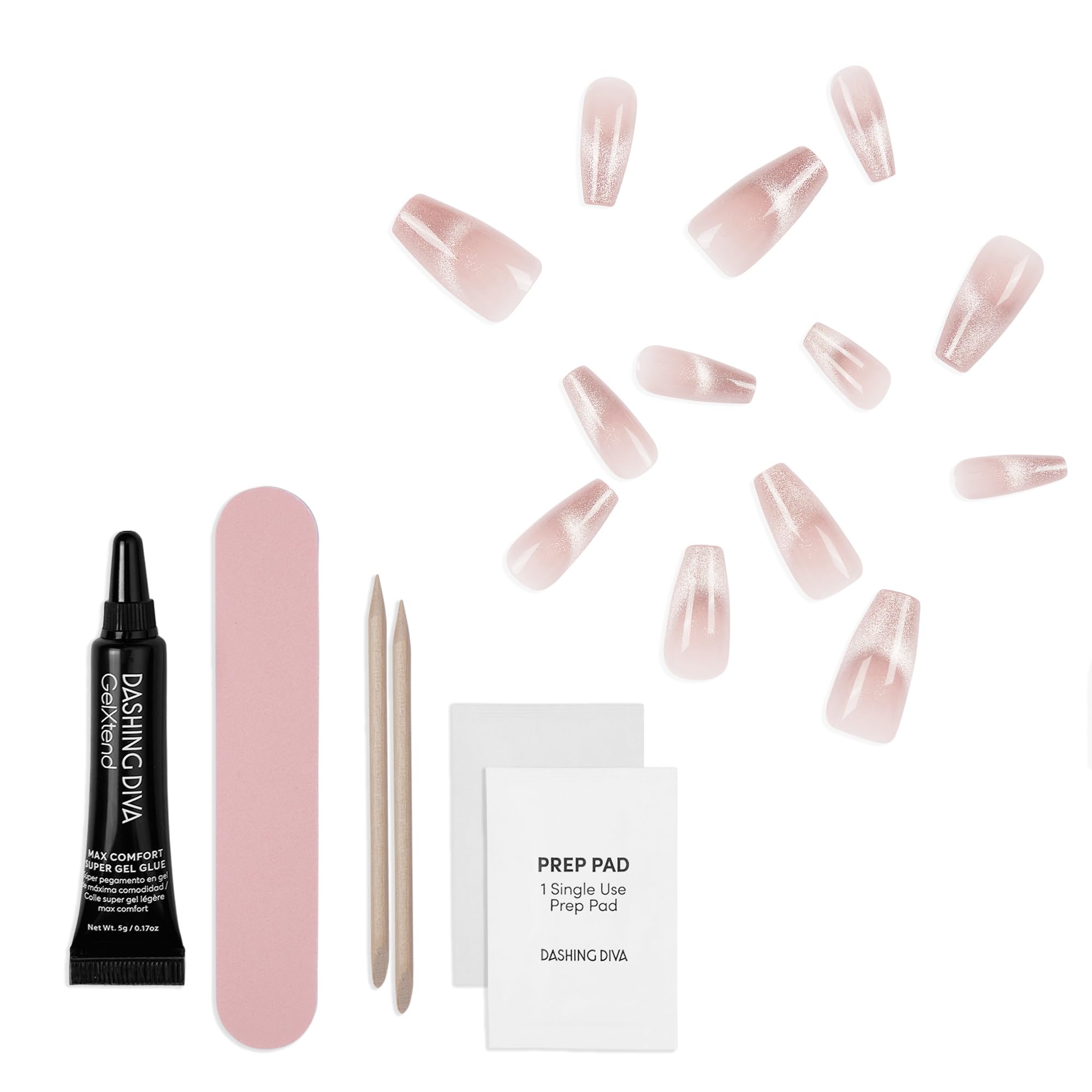 Dashing Diva GelXtend Design & Removal Kit – Lilac Kisses | 14-Day Press-On Nails & Magic Off+