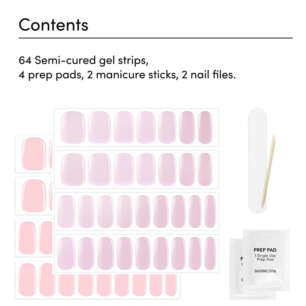 Dashing Diva Glaze Nail Strip Duo – Unicorn Glaze & Cotton Candy Glaze | Semi-Cured Gel Nails