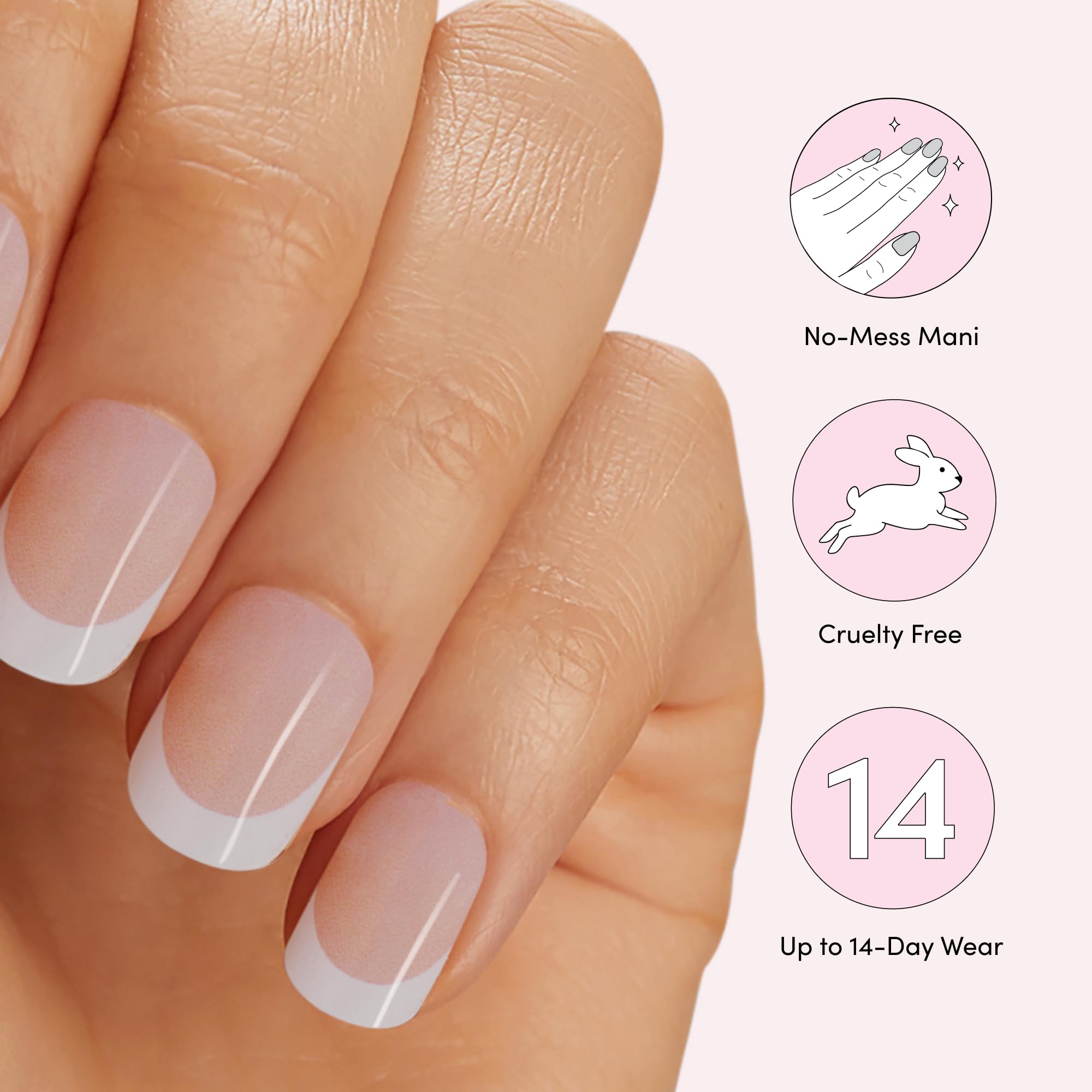 Dashing Diva Glaze Effects Nail Strips – Pearly Whites | Long-Lasting Gel Manicure