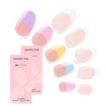 Dashing Diva Glaze Nail Strip Duo – Pearly Whites & Pastel Baby, Long-Lasting Semi-Cured Gel Strips