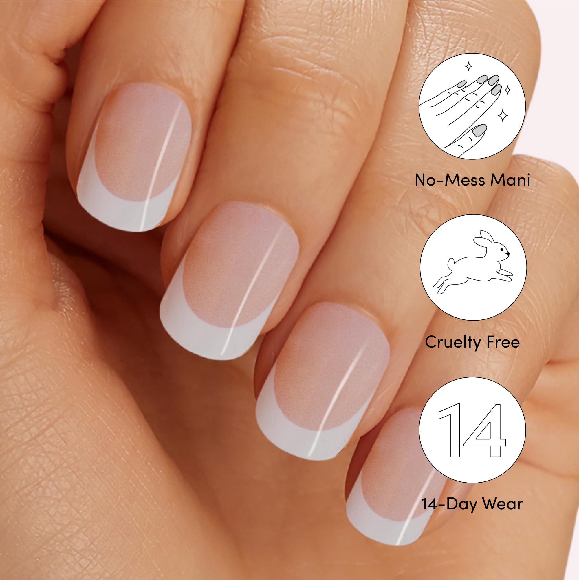 Dashing Diva Glaze Nail Strip Duo – Pearly Whites & Pastel Baby, Long-Lasting Semi-Cured Gel Strips