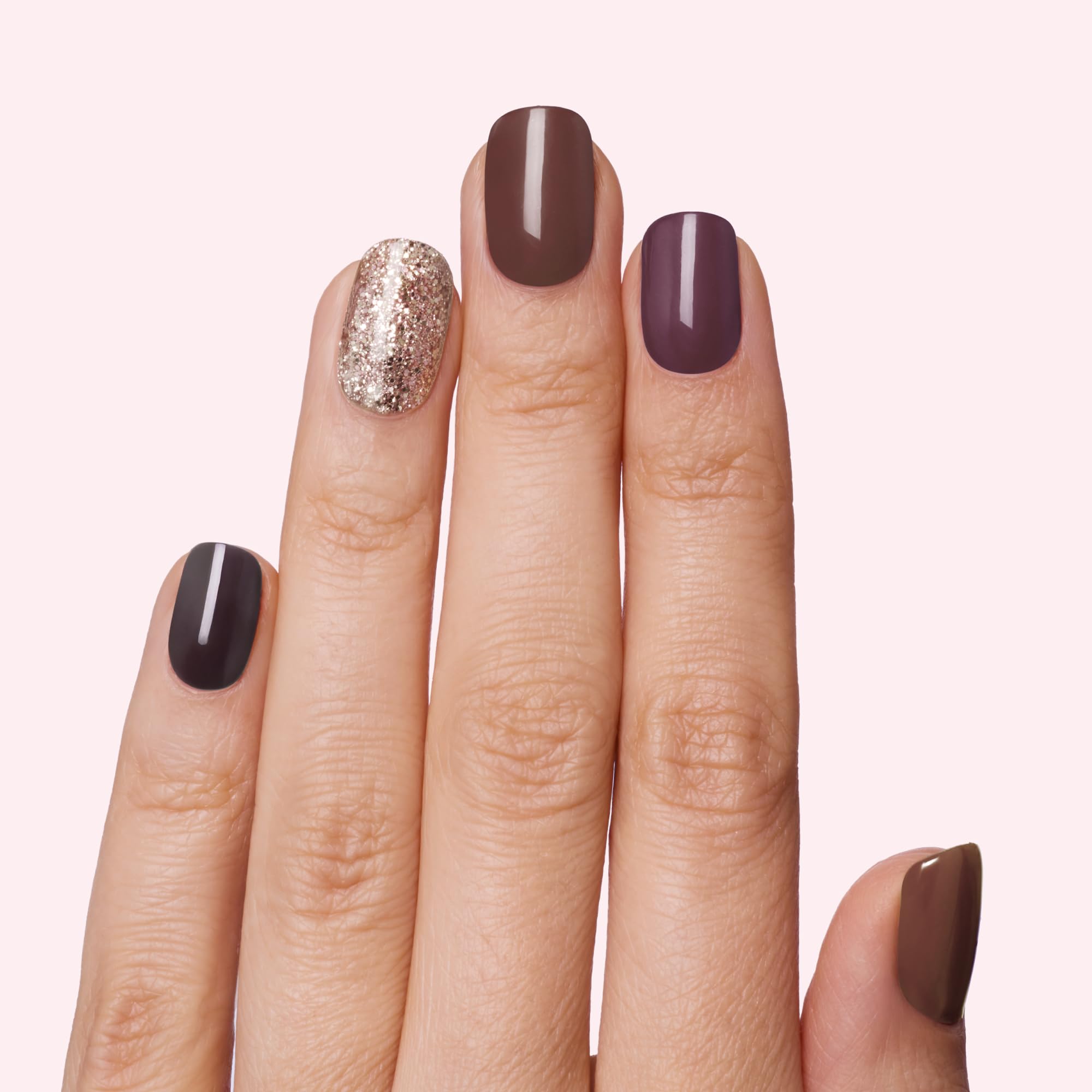 Dashing Diva Gloss Nail Strips 5-in-1 Kit – Best of Browns, UV-Free & Long-Lasting