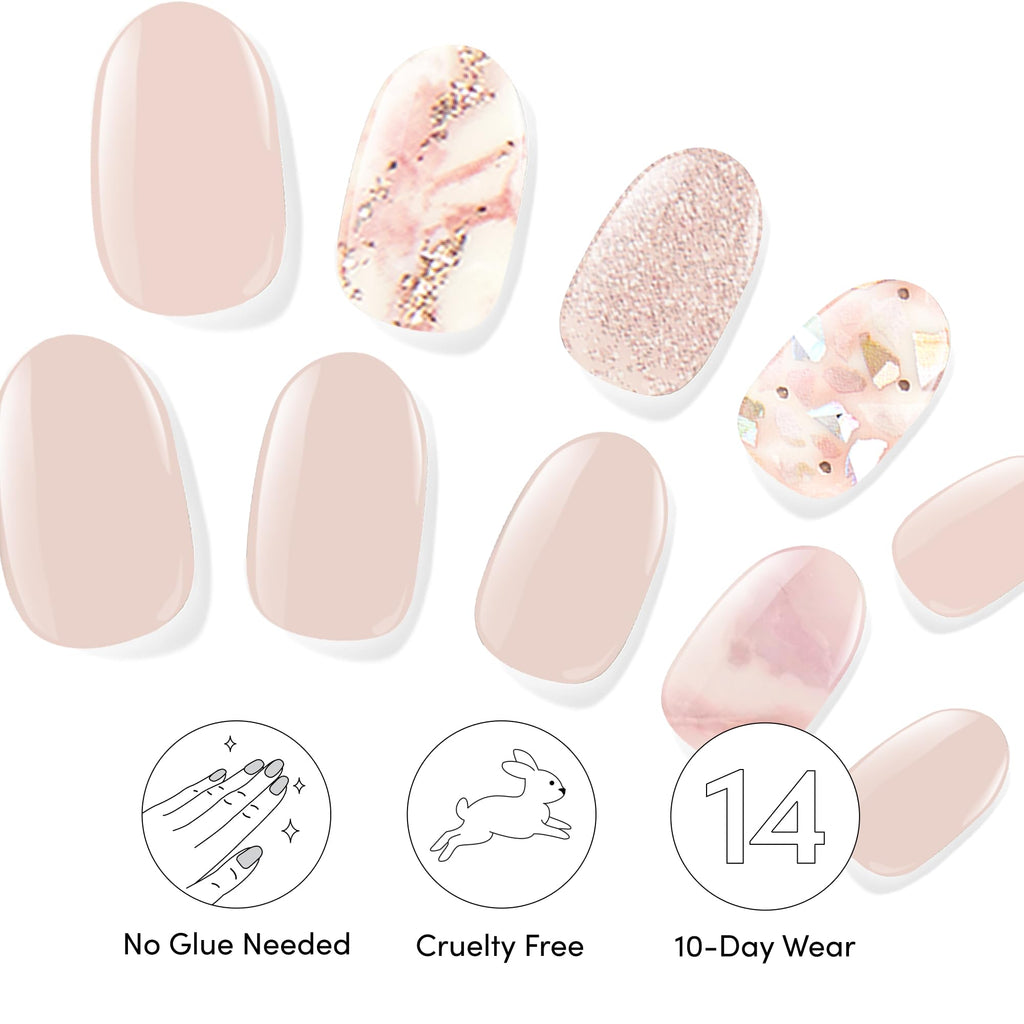 Dashing Diva Gloss Nail Strips Bundle – Classic Marbles (Crystal Clear & Maybe Marble)