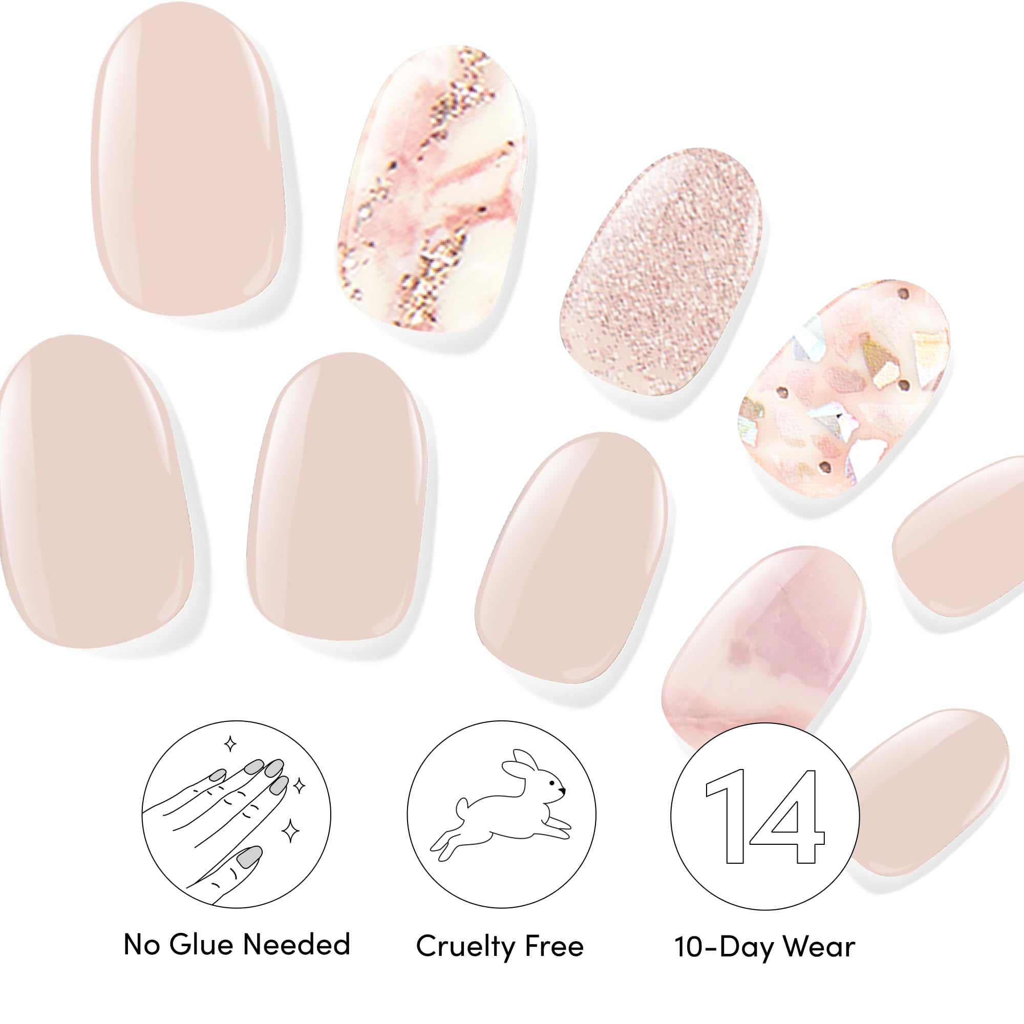 Dashing Diva Gloss Nail Strips Bundle – Classic Marbles (Crystal Clear & Maybe Marble)
